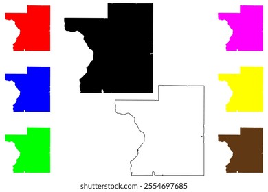 Polk County, State of Wisconsin (U.S. county, United States of America, US) map vector illustration, scribble sketch Polk map