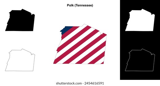 Polk County (Tennessee) outline map set