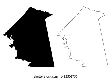 Polk County, Texas (Counties in Texas, United States of America,USA, U.S., US) map vector illustration, scribble sketch Polk map