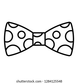 Polka bow tie icon. Outline polka bow tie vector icon for web design isolated on white background