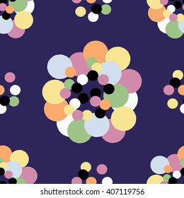 Polka dod seamless pattern. Polka dot background. Geometrical pattern. All over print. Vector Illustration.