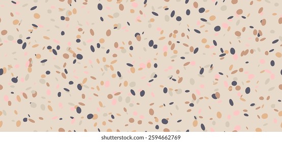 Polka Dot Abstract Background. Collage Contemporary Print Design for Fabric, Textile, Poster, Banner. Minimalist Fashionable Seamless Pattern Template for Modern Design. Not AI