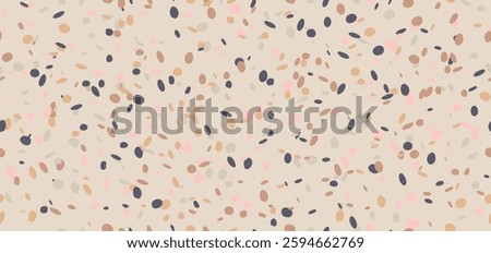 Polka Dot Abstract Background. Collage Contemporary Print Design for Fabric, Textile, Poster, Banner. Minimalist Fashionable Seamless Pattern Template for Modern Design. Not AI