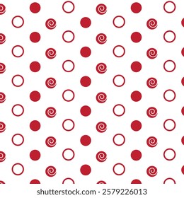 Polka dot Abstract seamless Pattern design. Creative and elegant style illustration