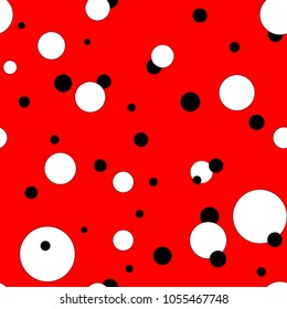 Polka dot abstract texture seamless pattern. Fashion graphic background design. Modern stylish abstract texture. Colorful template for prints, textiles, wrapping, wallpaper. Vector illustration