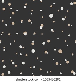 Polka dot abstract texture seamless pattern. Fashion graphic background design. Modern stylish abstract texture. Monochrome template for prints, textiles, wrapping, wallpaper, etc. Vector illustration