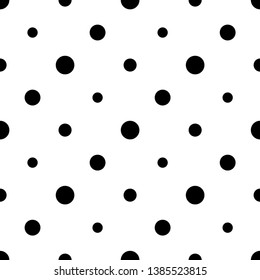 
polka dot abstraction seamless vector pattern on white background