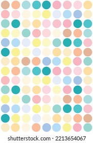 Polka dot artwork pastel color vector illustration design wallpaper background collection