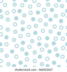 Polka dot background. Abstract round seamless pattern. Vector illustration.