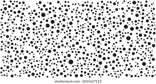 Polka-Punkt-Hintergrund. Abstrakte Bildschirmhintergründe. Nahtloses Muster in Schwarz und Weiß. Gestricheltes, niedliches Muster. künstlerische doodle Skizze winzige Punkte nahtlose Oberflächengestaltung. Designvektor