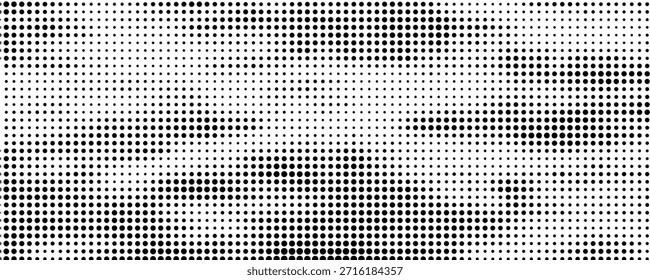 Polka-Punkt-Hintergrund. Abstrakte Bildschirmhintergründe. Nahtloses Muster in Schwarz und Weiß. Gestricheltes, niedliches Muster. künstlerische doodle Skizze winzige Punkte nahtlose Oberflächengestaltung.