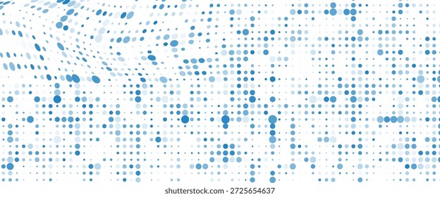 Polka-Punkt-Hintergrund. Abstrakte Bildschirmhintergründe. blaues und weißes nahtloses Muster. Gestricheltes, niedliches Muster. künstlerische doodle Skizze winzige Punkte nahtlose Oberflächengestaltung. Entwurf EPS 10
