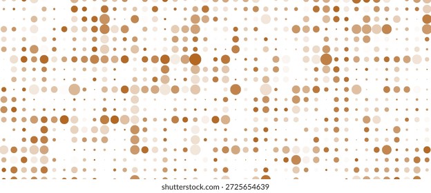 Polka-Punkt-Hintergrund. Abstrakte Bildschirmhintergründe. nahtloses Muster in Orange und Weiß. Gestricheltes, niedliches Muster. künstlerische doodle Skizze winzige Punkte nahtlose Oberflächengestaltung. Entwurf EPS 10
