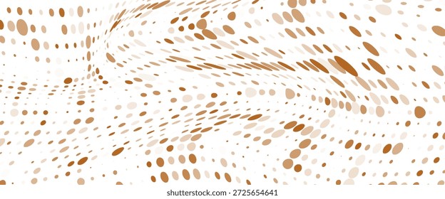 Polka-Punkt-Hintergrund. Abstrakte Bildschirmhintergründe. nahtloses Muster in Orange und Weiß. Gestricheltes, niedliches Muster. künstlerische doodle Skizze winzige Punkte nahtlose Oberflächengestaltung. Entwurf EPS 10
