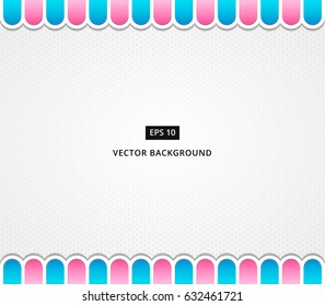 polka dot background with awning vector
