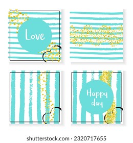 Polka Dot Background. Birthday Paint. Golden Glittery Concept. Nursery Particle. Save Date Illustration Set. Stripe Winter Frame. Mint Scatter Starburst. Turquoise Polka Dot Background