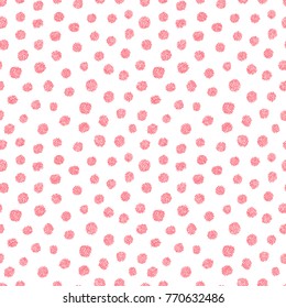 Polka dot background. Doodle Circles seamless pattern. Abstract geometric pattern