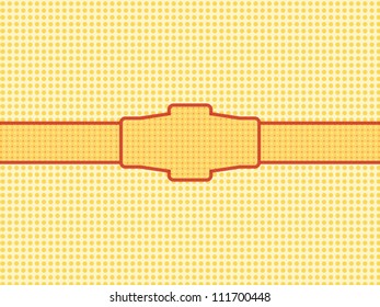 polka dot background with holiday tape and label vector illustration