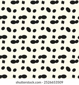 A polka dot background made of circles with circles inside them. A simple two-color polka dot pattern.