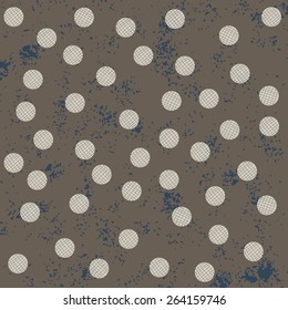 Polka dot background on brown and blue 