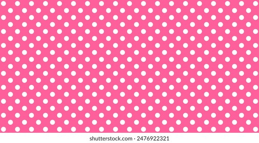 Polka dot background. Pink and white seamless pattern.