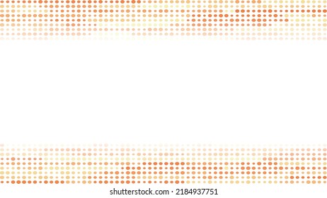 Polka dot background in shades of yellow and orange with white copy space.