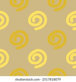 Polka dot background in the shape of circles. Bright abstract pattern with multicolored circles and doodles.
