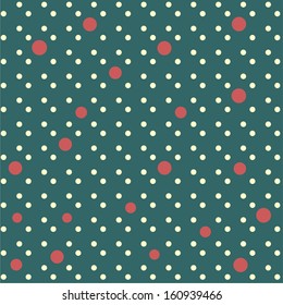 Polka dot background with various size of coral dots