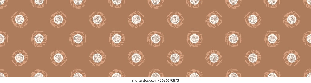 Polka dot blockprint seamless vector border. Neutral unisex whimsical style for washi tape, edging and handmade print texture. spotty vintage Ribbon. 