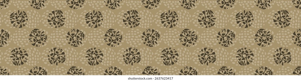Polka dot blockprint seamless vector border. Neutral unisex whimsical style for washi tape, edging and handmade print texture. spotty vintage Ribbon. 