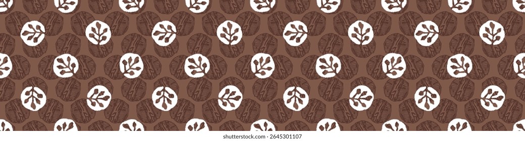 Polka dot blockprint seamless vector border. Neutral unisex whimsical style for washi tape, edging and handmade print texture. spotty vintage Ribbon. 