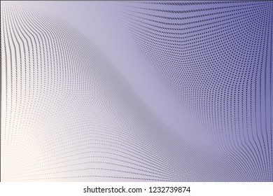 Polka dot blue black white halftone pattern. Gradient  half tone background. Modern spotted vector illustration. Abstract curves. Points backdrop. Bright colors  polka dots pattern