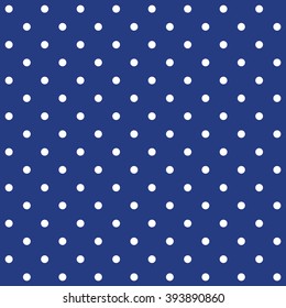 Polka dot blue vector seamless pattern
