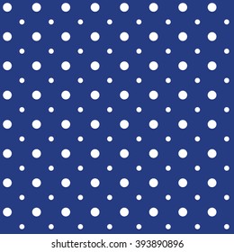 Polka dot blue vector seamless pattern
