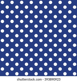 Polka dot blue vector seamless pattern
