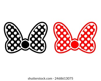 polka dot bow tie clipart vector high resolution