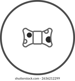 Polka dot bow tie icon graphic symbol design with stylish and elegant look
