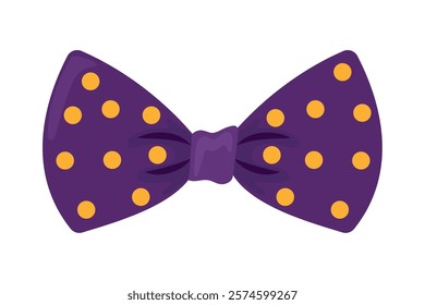 polka dot bow tie isolated icon