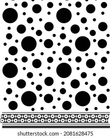 Polka dot bubble pattern with border