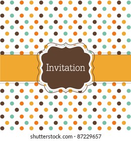 Polka dot card with frame