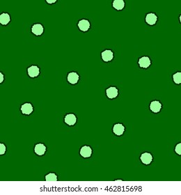 Polka dot chaotic seamless pattern. Fashion graphic background design. Modern stylish abstract texture. Colorful template for prints, textiles, wrapping, wallpaper, website Stock VECTOR illustration
