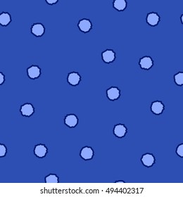Polka dot chaotic seamless pattern. Fashion graphic background design. Modern stylish abstract texture. 
