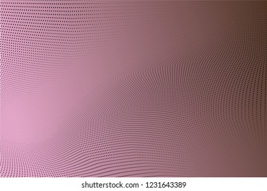 Polka dot chocolate  black halftone pattern. Gradient dots background. Modern vector illustration. Abstract curves. Points backdrop. Bright colors dotted spotted pattern
