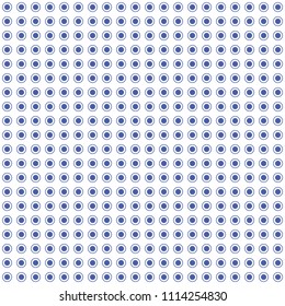 Polka dot and circles blue seamless background, vector illustration