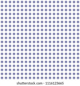 Polka dot and circles navy blue seamless background, vector illustration