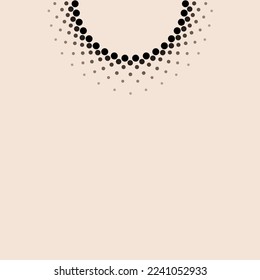 Polka-Dot-Kragen-Muster, cremefarbener Hintergrund, braunes Farbverlauf-Muster.