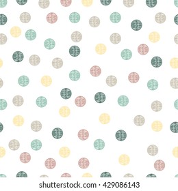 Polka dot color seamless pattern. Vector background