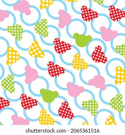 polka dot colorful background vector editable