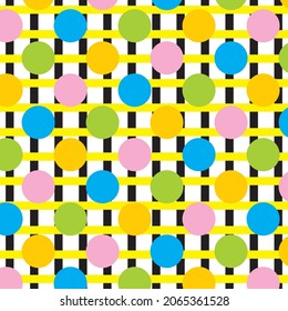 polka dot colorful background vector editable