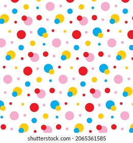 polka dot colorful background vector editable